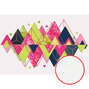 Фреска Ortograf Forma 32672 Фактура бархат FX Флизелин (4*2,7) Белый/Разноцветный, Геометрия/Абстракция