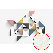 Фреска Ortograf Forma 32648 Фактура флок FLK Флизелин (4*2,7) Белый/Разноцветный, Геометрия/Абстракция
