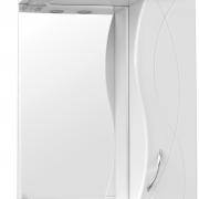 Зеркало со шкафом Style Line Амелия 65 с подсветкой Белый глянец