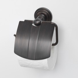 Isar K-7325 темная бронзаАксессуары для ванной<br>Держатель туалетной бумаги с крышкой WasserKRAFT Isar K-7325.<br>