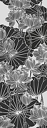 Фреска Ortograf Grafika Natura 31504 Фактура бархат FX Флизелин (1*2,7) Черный/Белый, Цветы-1