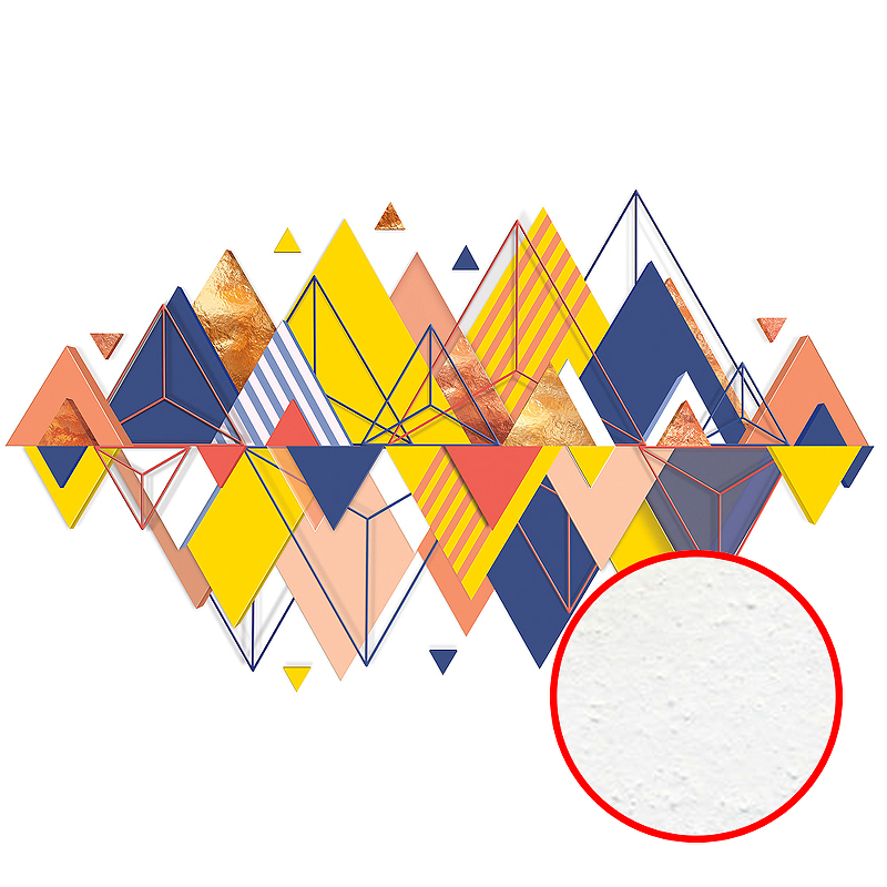 Фреска Ortograf Forma 32673 Фактура бархат FX Флизелин (4*2,7) Белый/Разноцветный, Геометрия/Абстракция