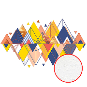 Фреска Ortograf Forma 32673 Фактура бархат FX Флизелин (4*2,7) Белый/Разноцветный, Геометрия/Абстракция