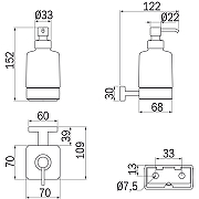 Дозатор для жидкого мыла Inda Lea A18120DR21 Золото-1