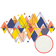 Фреска Ortograf Forma 32673 Фактура флок FLK Флизелин (4*2,7) Белый/Разноцветный, Геометрия/Абстракция