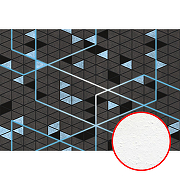 Фреска Ortograf Forma 32653 Фактура бархат FX Флизелин (4*2,7) Серый/Голубой, Геометрия