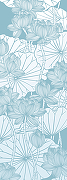 Фреска Ortograf Grafika Natura 31506 Фактура бархат FX Флизелин (1*2,7) Голубой/Белый, Цветы-1