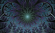 Фреска Ortograf Grafika Natura 31514 Фактура флок FLK Флизелин (4,5*2,7) Черный/Бирюзовый/Фиолетовый, Абстракция-1