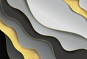 Фреска Ortograf Forma 32656 Фактура бархат FX Флизелин (4*2,7) Серый/Черный/Золото, Абстракция-1