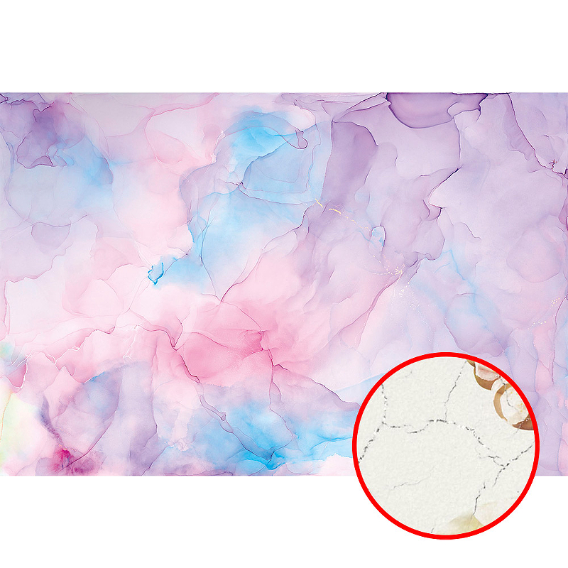 Фреска Ortograf Fluid art 34042 Фактура кракелюр серебро FK-S Флизелин (4*2,7) Сиреневый/Розовый/Голубой, Абстракция