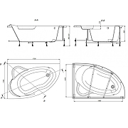 Акриловая ванна Roca Luna 170x115 L 248640000 без гидромассажа-4