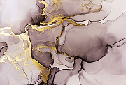 Фреска Ortograf Fluid art 34247 Фактура флок FLK Флизелин (4*2,7) Коричневый/Золото, Абстракция-1