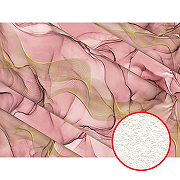 Фреска Ortograf Fluid art 34052 Фактура бархат FX Флизелин (3,6*2,7) Розовый/Золото, Абстракция