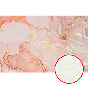 Фреска Ortograf Fluid art 34043 Фактура флок FLK Флизелин (3,7*2,4) Розовый/Золото, Абстракция