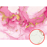Фреска Ortograf Fluid art 21130 Фактура кракелюр серебро FK-S Флизелин (3,8*2,7) Розовый/Золото, Абстракция
