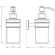 Дозатор для жидкого мыла Aquanet 4581 264908 Хром-1