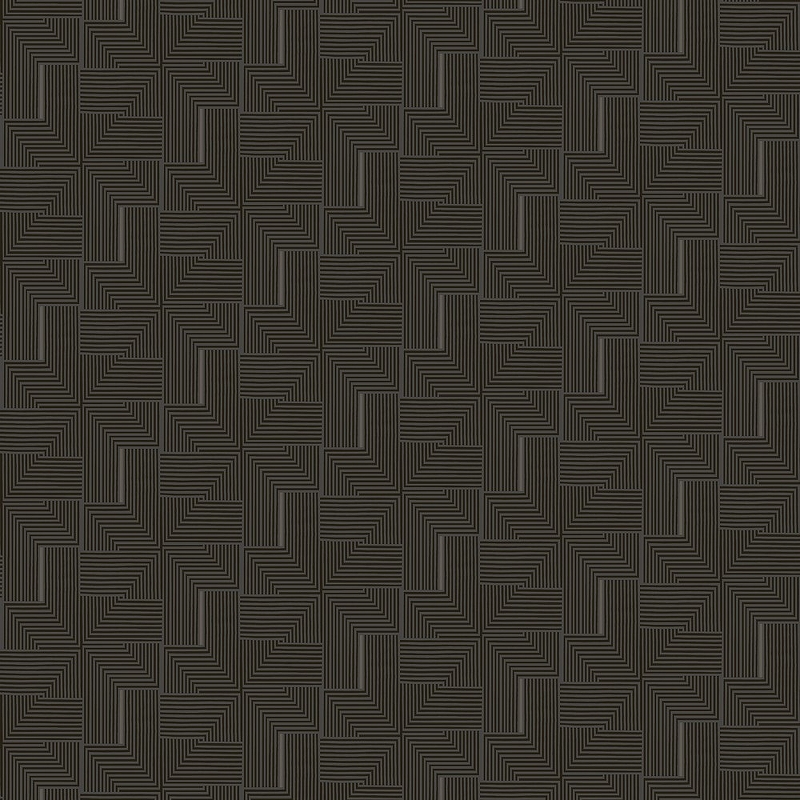 Обои Decoprint Boheme BO23064 Флизелин (0,53*10,05) Черный/Серый, Геометрия