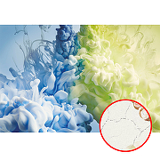 Фреска Ortograf Fluid art 33252 Фактура кракелюр серебро FK-S Флизелин (4*2,7) Синий/Зеленый, Абстракция