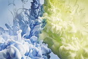 Фреска Ortograf Fluid art 33252 Фактура сахара FS Флизелин (4*2,7) Синий/Зеленый, Абстракция-1