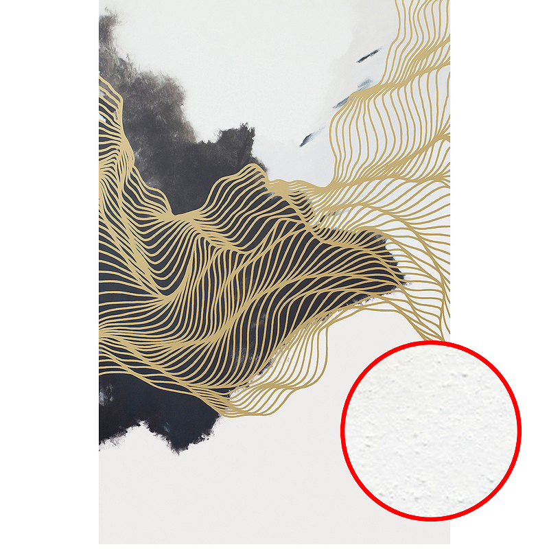 Фреска Ortograf Fluid art 33530 Фактура бархат FX Флизелин (1,6*2,5) Белый/Черный/Золото, Абстракция