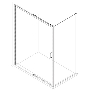 Душевая дверь Creto Nota 140 122-WTW-140-C-CH-6 (260072) профиль Хром стекло прозрачное-3