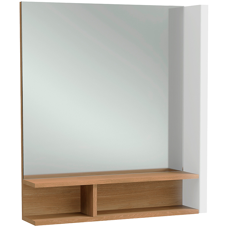 Зеркало Jacob Delafon Terrace 60 R EB1180D-NF с подсветкой Белое Древесное с сенсорным выключателем зеркало домино 60 r с подсветкой