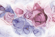 Фреска Ortograf Fluid art 33650 Фактура флок FLK Флизелин (4*2,7) Сиреневый/Розовый, Абстракция-1