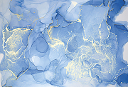 Фреска Ortograf Fluid art 34039 Фактура флок FLK Флизелин (4*2,7) Синий, Абстракция-1