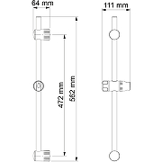 Душевая штанга WasserKRAFT A012 Хром матовый-3