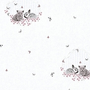 Обои детские AS Creation Little Stars 35564-2 Винил на флизелине (0,53*10,05) Серый, Животные