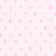 Обои детские AS Creation Little Stars 35854-1 Винил на флизелине (0,53*10,05) Розовый, Животные/Предметы