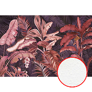 Фреска Ortograf Oasis 32729 Фактура бархат FX Флизелин (4,5*3) Фиолетовый/Красный, Листья