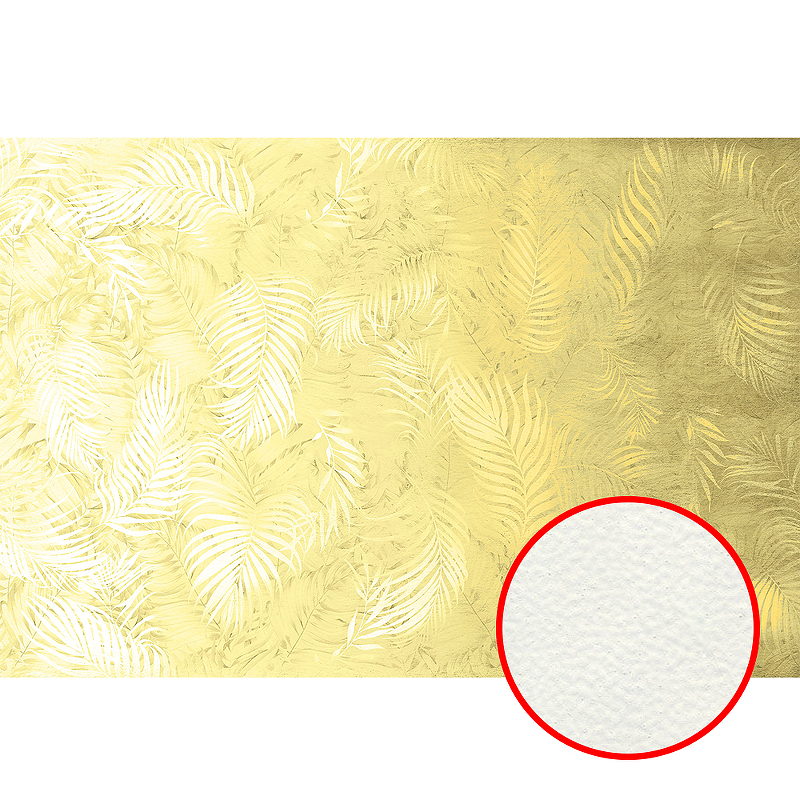 Фреска Ortograf Oasis 32715 Фактура флок FLK Флизелин (4*2,7) Желтый, Листья