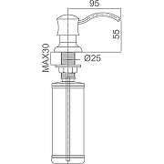Дозатор для жидкого мыла Milacio Castellon MC.930.SN Сатин-1