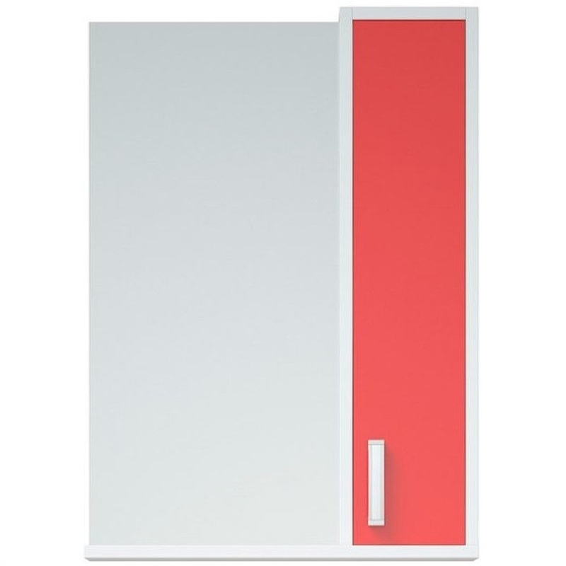 цена Зеркало со шкафом Corozo Колор 50 SD-00000697 Красное Белое