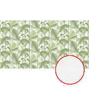 Фреска Ortograf Oasis 32744 Фактура бархат FX Флизелин (5*2,7) Белый/Зеленый, Листья