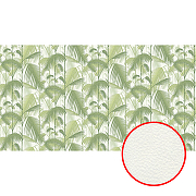 Фреска Ortograf Oasis 32744 Фактура Флок FLK Флизелин (5*2,7) Белый/Зеленый, Листья