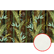 Фреска Ortograf Oasis 32716 Фактура флок FLK Флизелин (4,5*2,7) Зеленый/Коричневый, Листья/Полоса