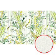 Фреска Ortograf Oasis 32718 Фактура флок FLK Флизелин (4,5*2,7) Зеленый/Белый, Листья/Полоса