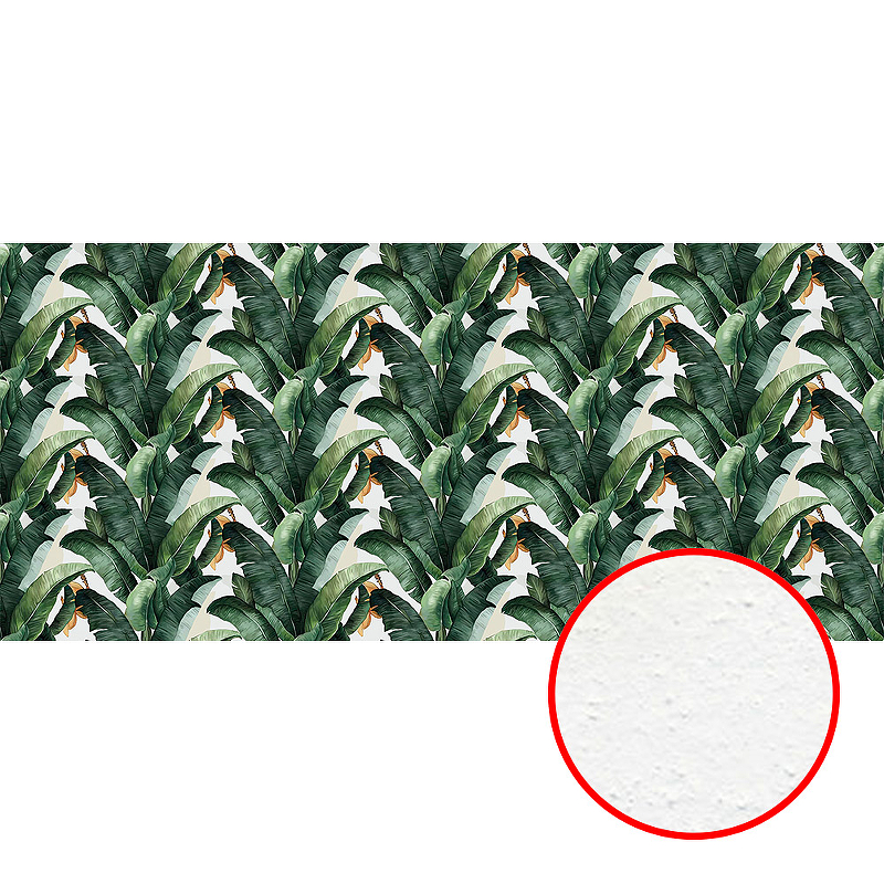 Фреска Ortograf Oasis 32766 Фактура бархат FX Флизелин (6*2,7) Белый/Зеленый, Листья