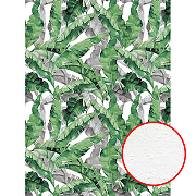 Фреска Ortograf Oasis 32769 Фактура бархат FX Флизелин (2*2,7) Белый/Зеленый/Серый, Листья