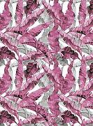 Фреска Ortograf Oasis 32770 Фактура флок FLK Флизелин (2*2,7) Белый/Розовый/Серый, Листья-1