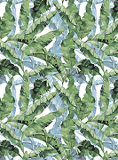 Фреска Ortograf Oasis 32771 Фактура бархат FX Флизелин (2*2,7) Белый/Голубой/Зеленый, Листья-1