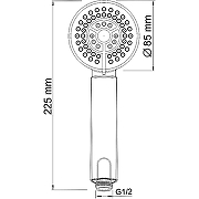 Ручной душ WasserKRAFT A035 Хром-1