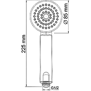 Ручной душ WasserKRAFT A034 Хром-2