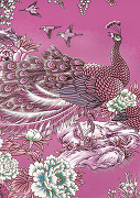 Фреска Ortograf Paradise 32203 Фактура флок FLK Флизелин (1,9*2,7) Розовый, Птицы/Цветы-1