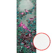 Фреска Ortograf Paradise 32221 Фактура бархат FX Флизелин (1*2,7) Зеленый/Бирюзовый/Розовый, Птицы/Листья