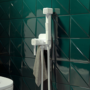 Гигиенический душ со смесителем Iddis Axes 004WTS0i08 Белый матовый-1