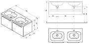 Тумба под раковину Ravak SD Chrome 120 X000000536 подвесная Белая глянцевая-4