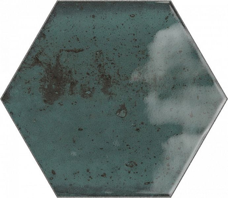 Керамическая плитка Ceramica Ribesalbes Hope Blue Hex Glossy PT03128 настенная 15x17,3 см